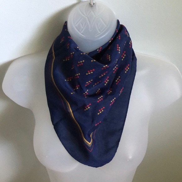 VTG Robinson Golluber Classy Square Scarf Blue - Picture 2 of 10